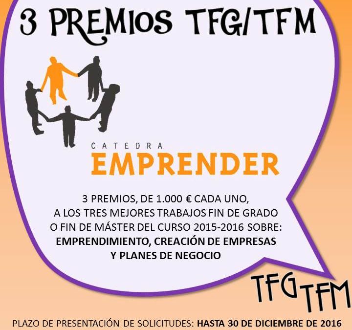 Resolución de la I Edición de los Premios a Trabajos Fin de Grado y Máster sobre Emprendimiento